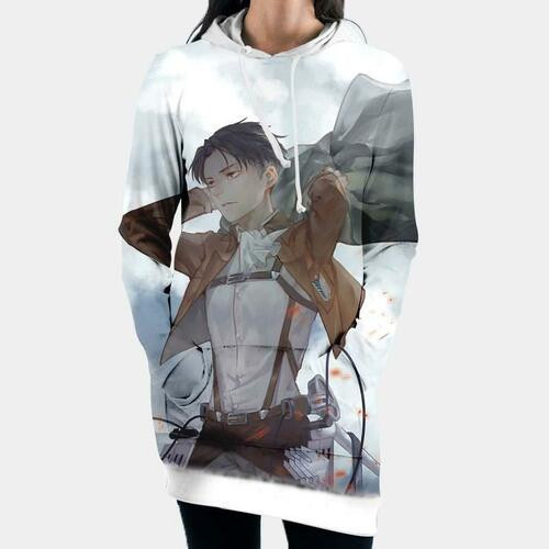 Levi In Scout Regiment Uniform 3d Hoodie Dress Sweater Dress Sweatshirt Dress Hoodie