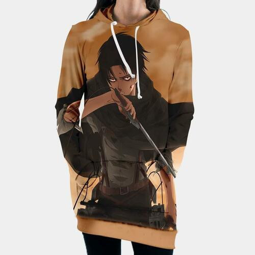 Levi In Tattered Up Scout 3d Hoodie Dress Sweater Dress Sweatshirt Dress Hoodie