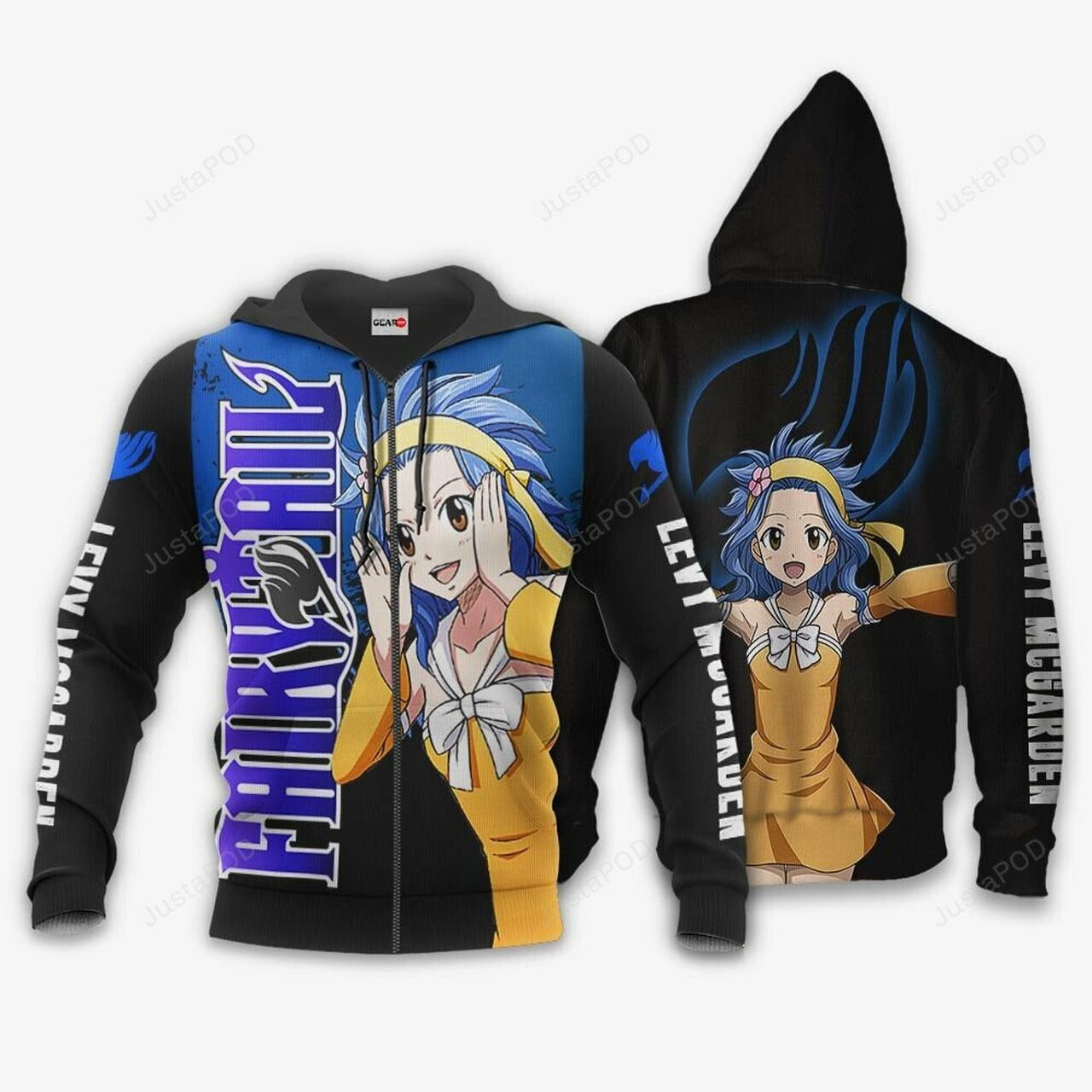 Levy Mcgarden Fairy Tail Anime 3d All Over Print Hoodie