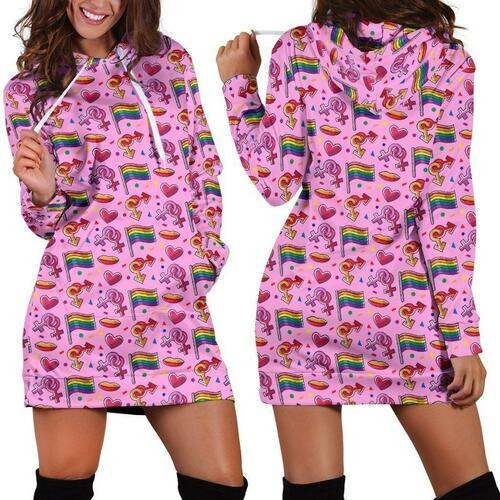 Lgbt Hoodie Dress Sweater Dress Sweatshirt Dress 3d All Over Print For Women Hoodie