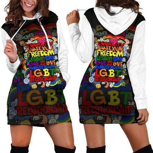 Lgbt Hoodie Dress Sweater Dress Sweatshirt Dress 3d All Over Print For Women Hoodie