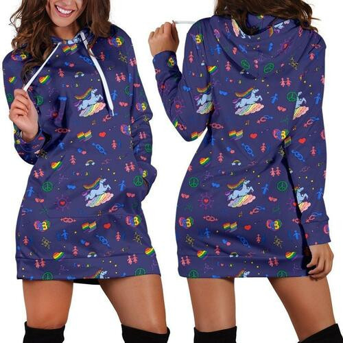 Lgbt Hoodie Dress Sweater Dress Sweatshirt Dress 3d All Over Print For Women Hoodie