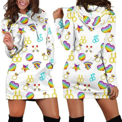 Lgbt Hoodie Dress Sweater Dress Sweatshirt Dress 3d All Over Print For Women Hoodie