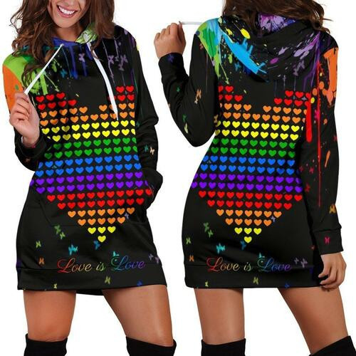 Lgbt Hoodie Dress Sweater Dress Sweatshirt Dress 3d All Over Print For Women Hoodie