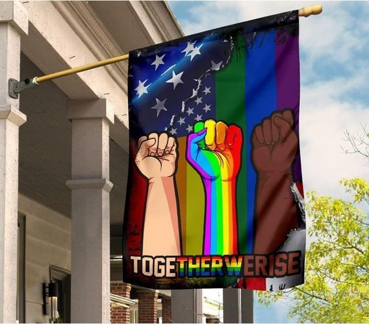 Lgbt Together We Rise Garden Flag House Flag