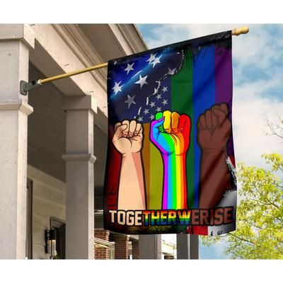 Lgbt Together We Rise Garden Flag House Flag