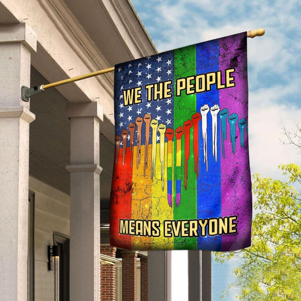 Lgbt We The People Means Everyone Garden Flag House Flag