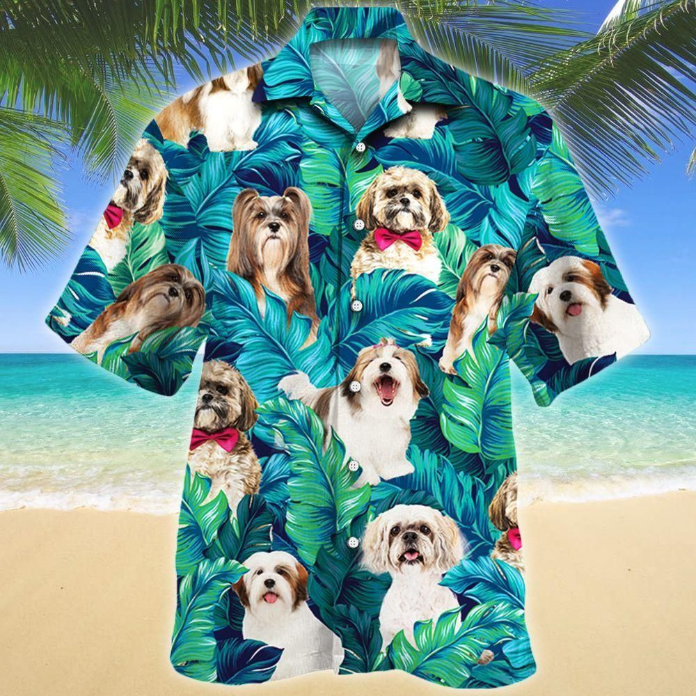 Lhasa Apso Dog Lovers Aloha Hawaiian Shirt Colorful Short Sleeve Summer Beach Casual Shirt For Men And Women