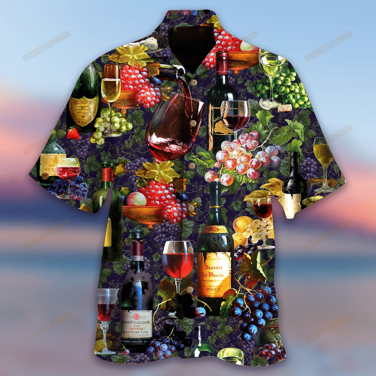 Life Is Better With A Glass Of Wine Short Hawaiian Shirt Hawaiian Shirt For Men