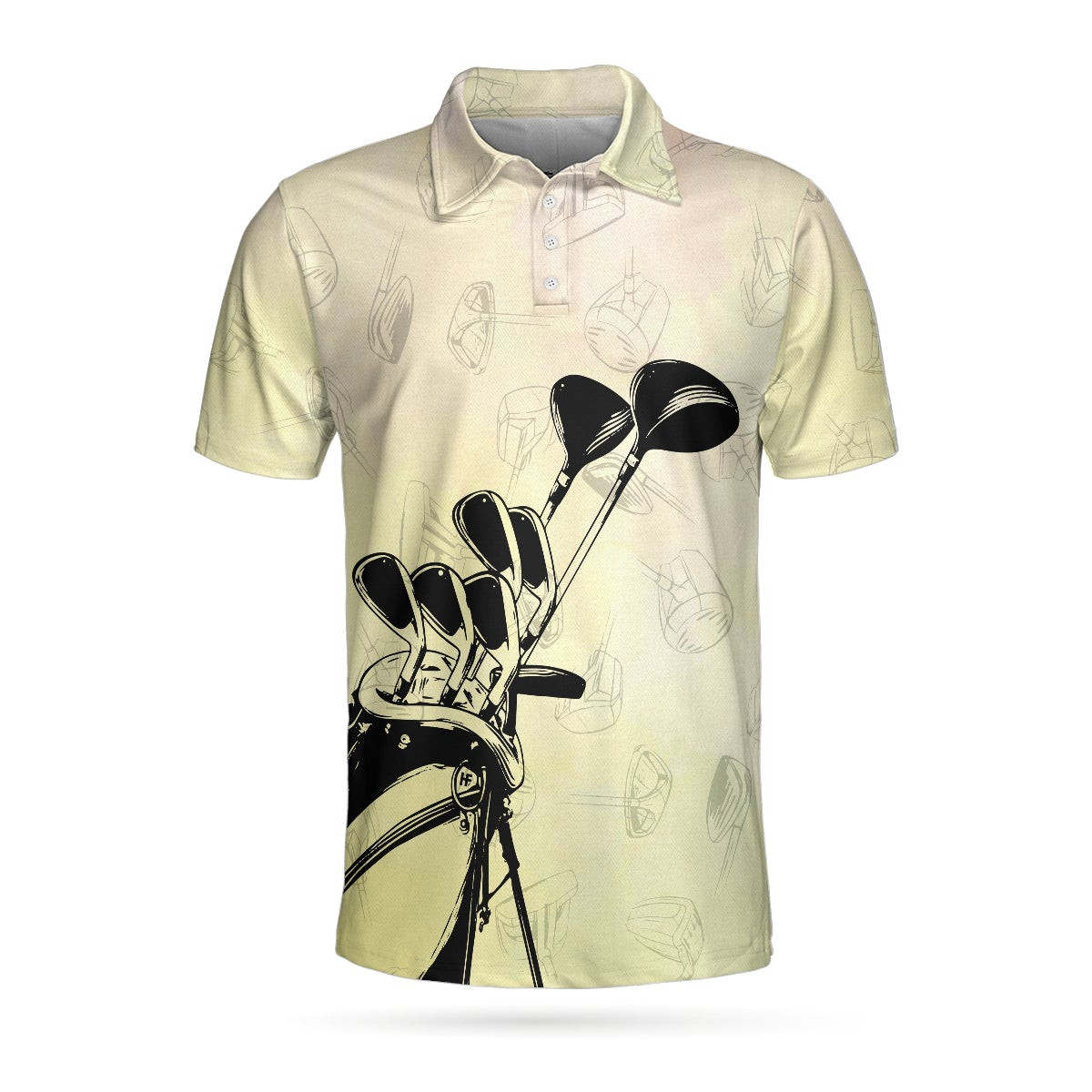 Life is Full Of Important Choices Golf Polo Shirt Ash And Cream Golf Club Head Pattern Polo Shirt Best Golf Shirt For Men