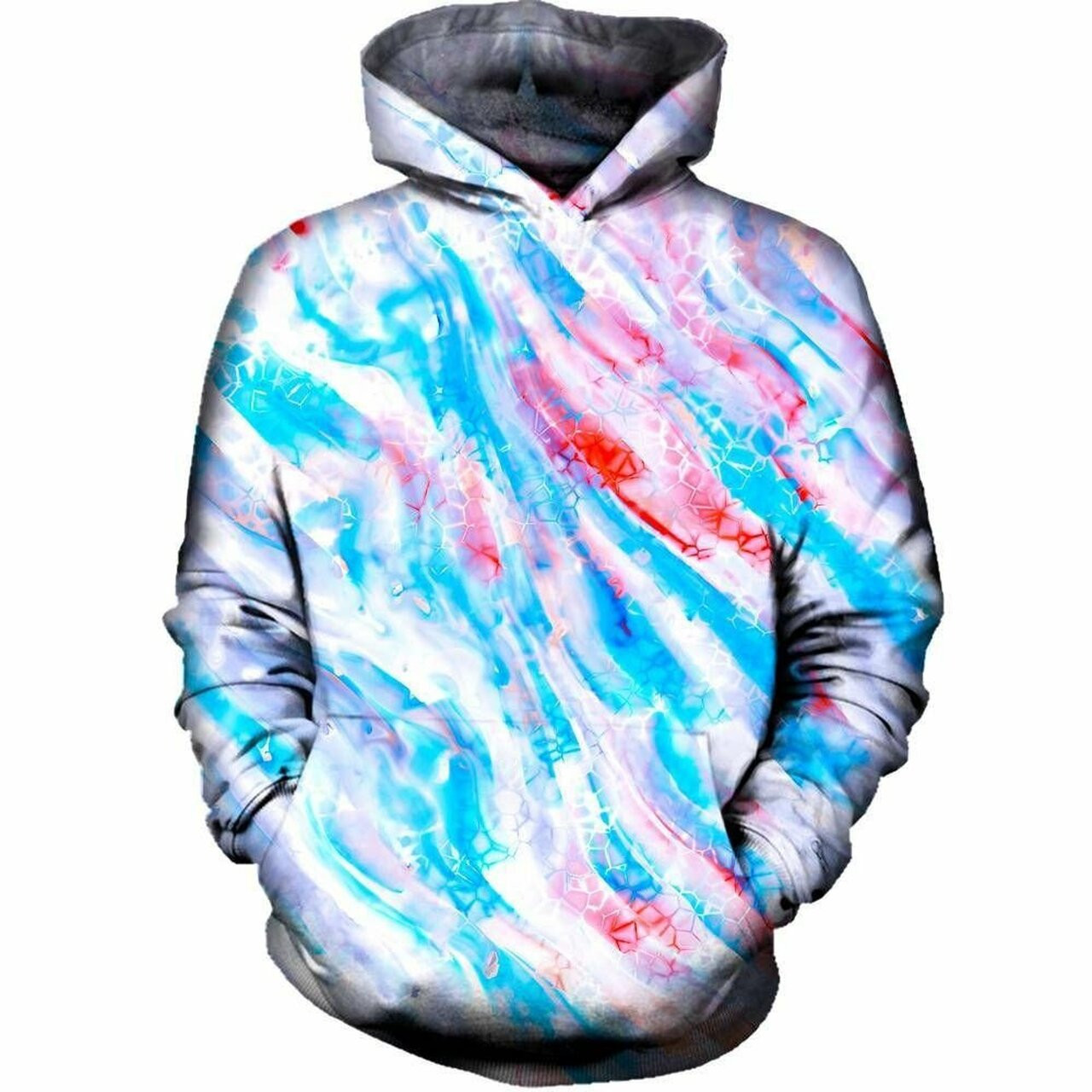 Light Blue Swerves 3d All Over Printed Hoodie