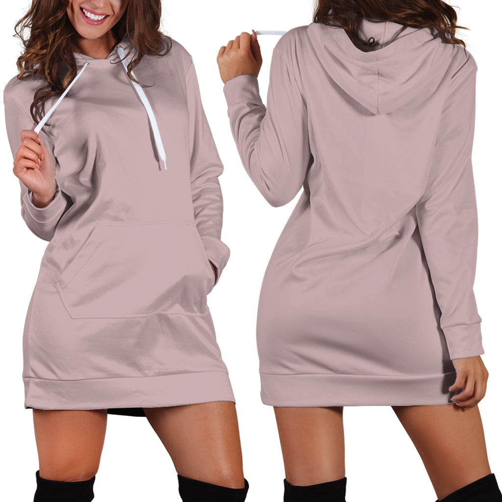 Light Dusty Rose Hoodie Dress 3d All Over Print For Women Hoodie