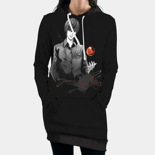Light Yagami In Darkness Hooded Dress Death Note 3d Hoodie Dress Sweater Dress Sweatshirt Dress Hoodie