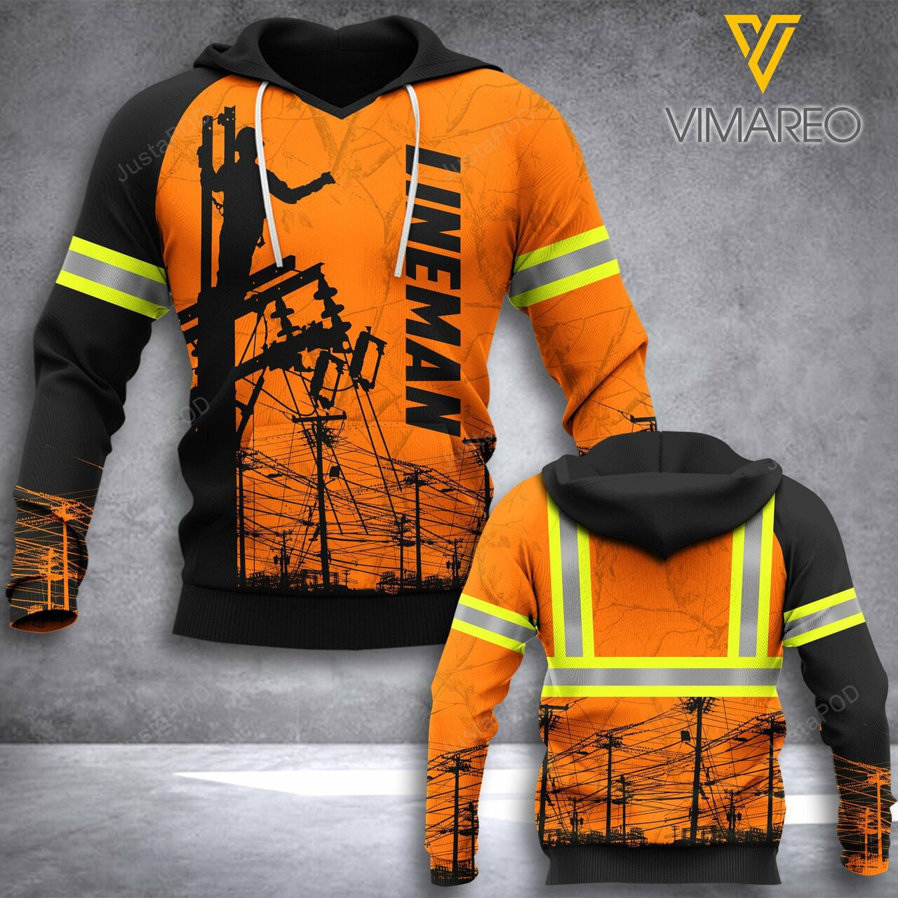 Lineman 3d All Over Print Hoodie