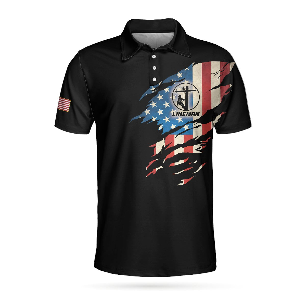 Lineman My Craft Allows Me To Bring Anything Polo Shirt Skull American Flag Lineman Shirt For Men