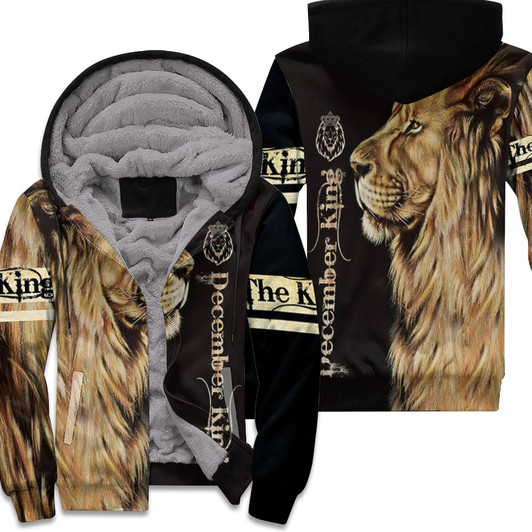 Lion December King 3D Fleece Hoodie