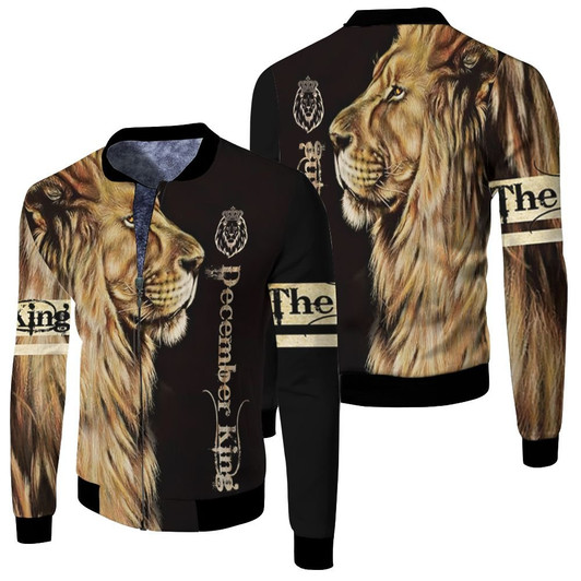 Lion December King Fleece Bomber Jacket