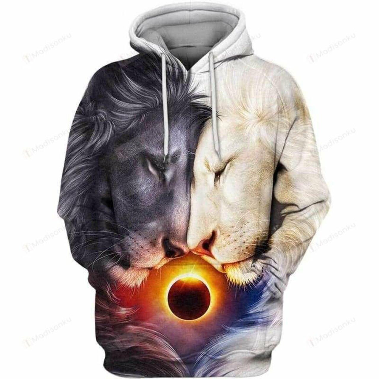 Lion Heart Day And Night For Unisex 3d All Over Print Hoodie