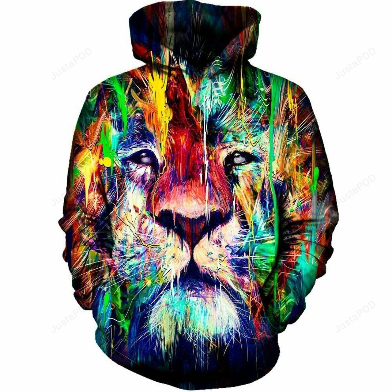 Lion Lines 3d All Over Print Hoodie