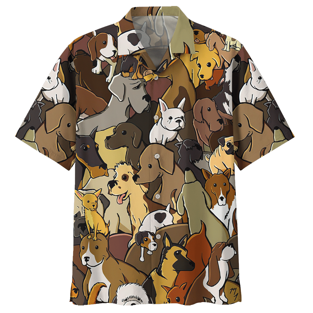 List Of Golden Retriever Dog Aloha Hawaiian Shirt Colorful Short Sleeve Summer Beach Casual Shirt For Men And Women