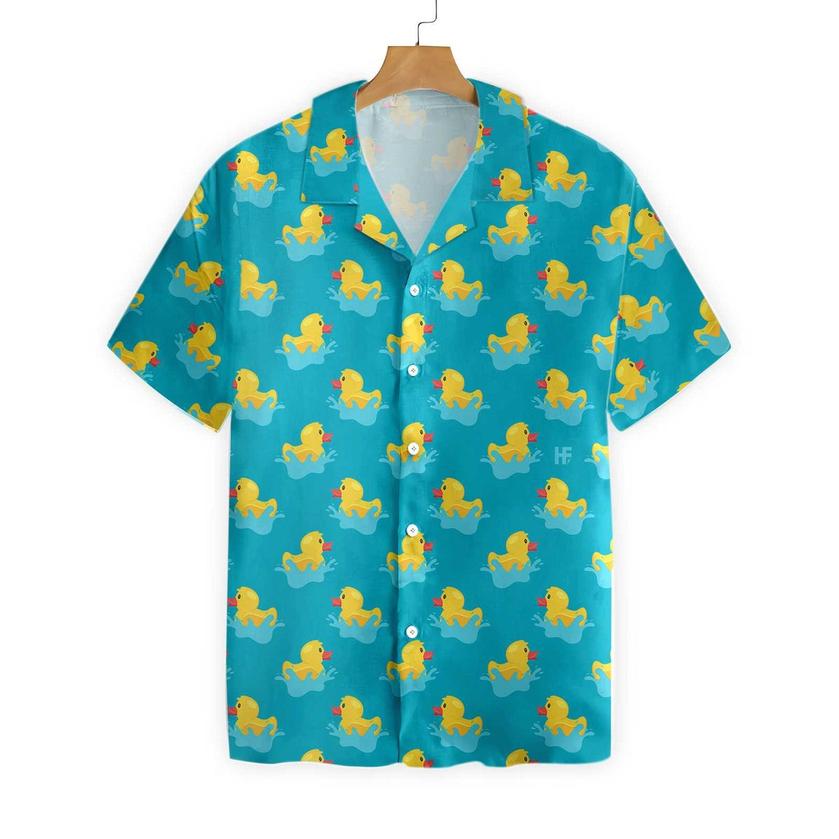 Little Duck Playing With Water Hawaiian Shirt