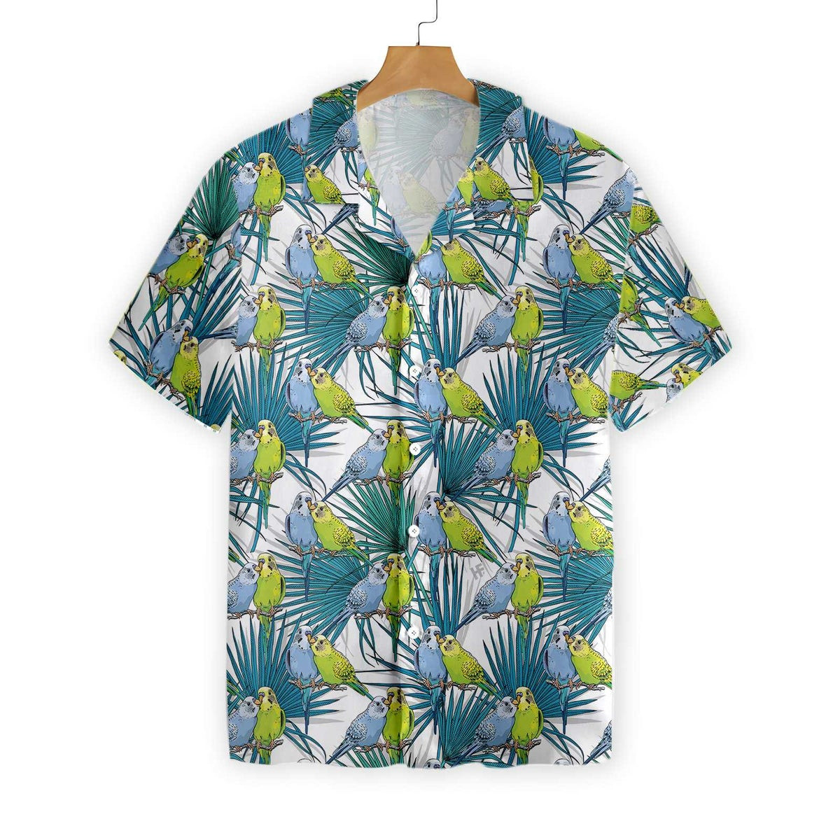 Little Green Parrot Shirt For Men Hawaiian Shirt