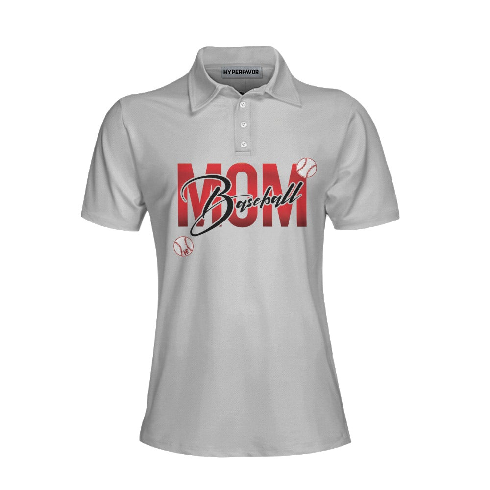 Live Life By The Seams Short Sleeve Women Polo Shirt Baseball Mom Polo Shirt Cool Baseball Shirt For Ladies