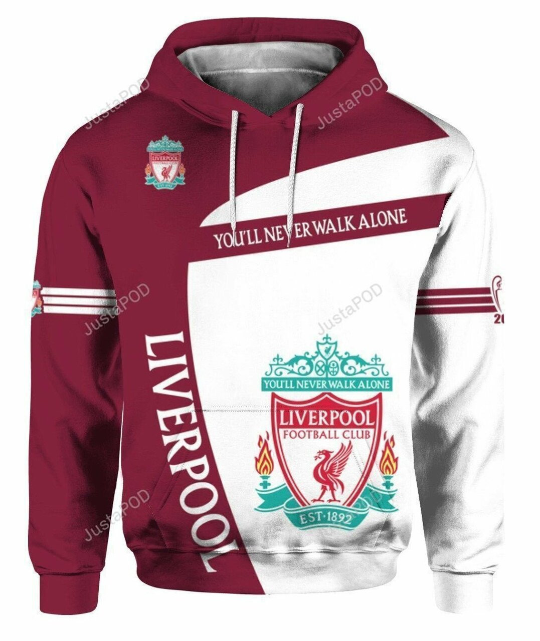 Liverpool Football Club Youll Never Walk Alone For Unisex 3d All Over Print Hoodie