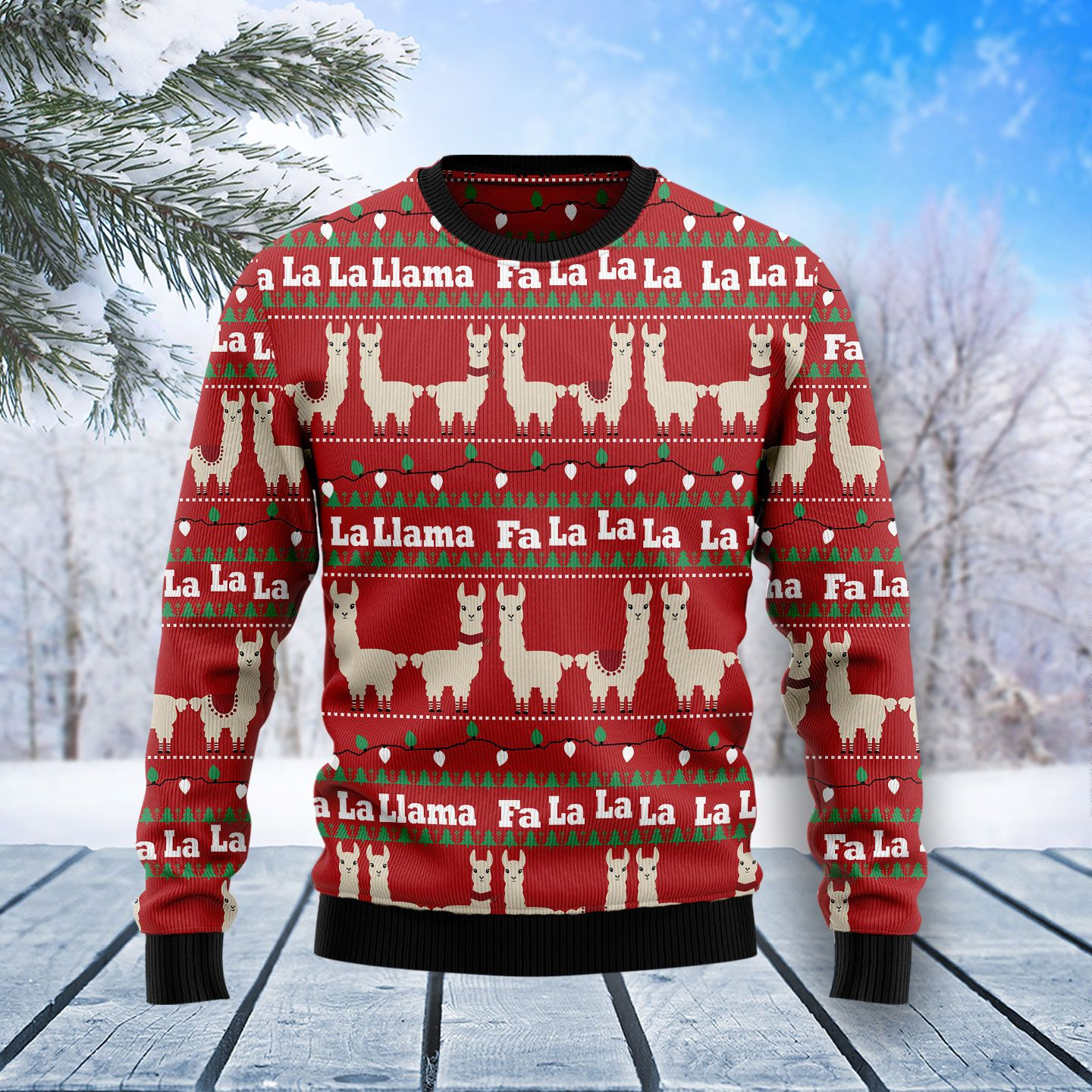 Llama Lalala Ugly Christmas Sweater