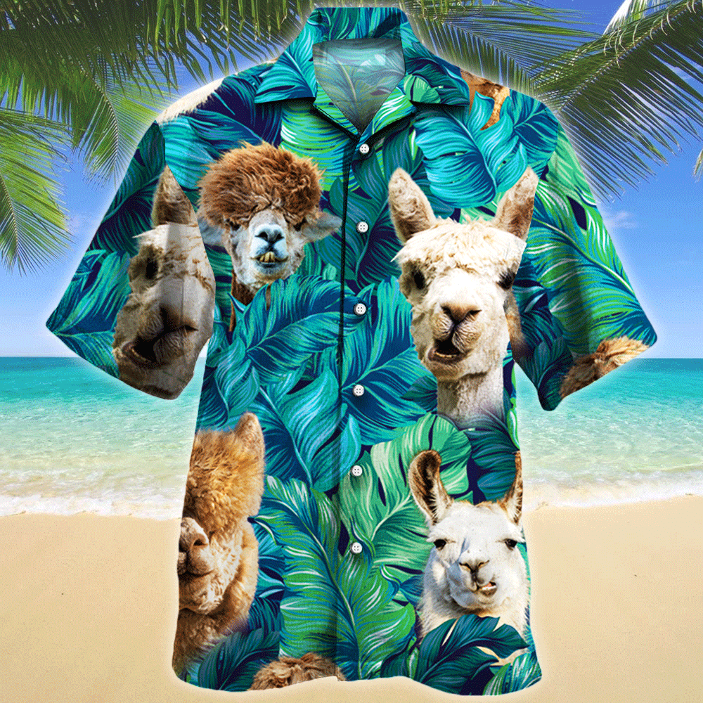 Llama Lovers Gift Hawaii Shirt Hawaiian Shirt For Men