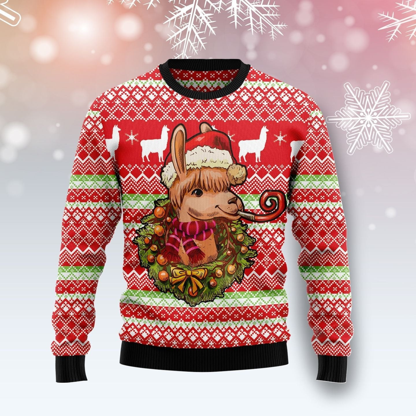 Llama Loves Ugly Christmas Sweater Ugly Sweater For Men Women