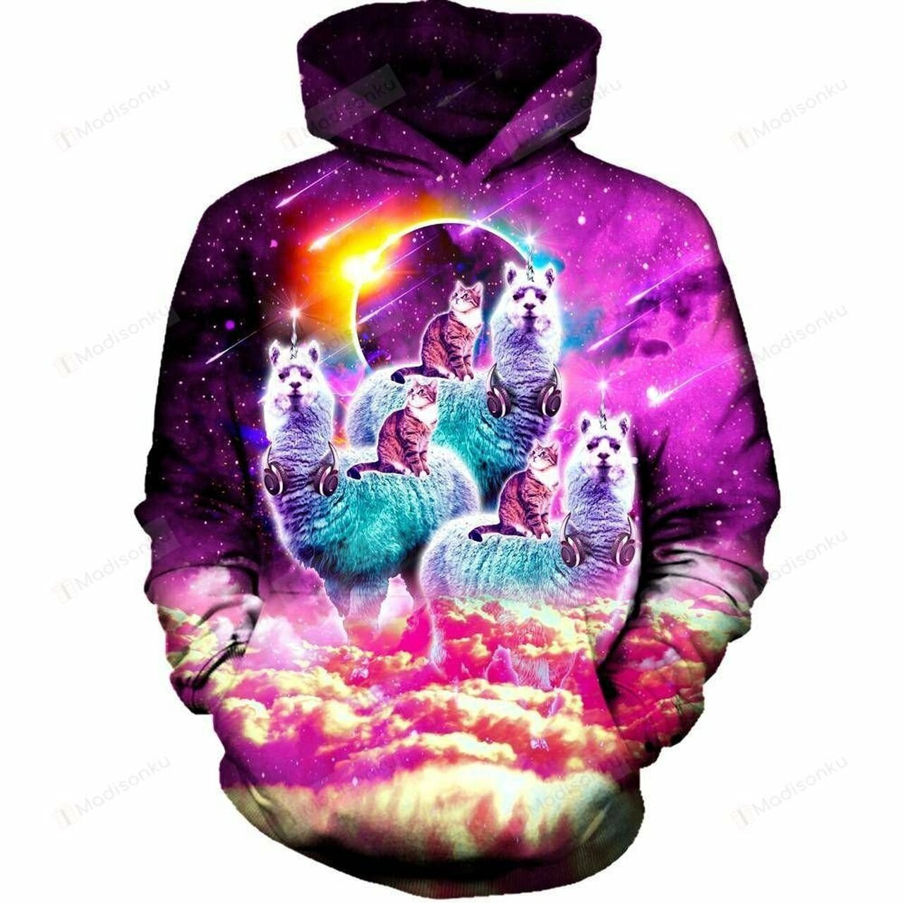 Llamacorn Cat For Unisex 3d All Over Print Hoodie, Zip-up Hoodie