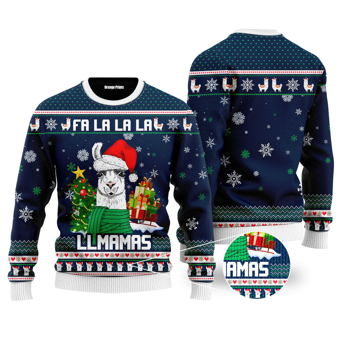 Llmamas Fa La La La Ugly Christmas Sweater Ugly Sweater For Men Women