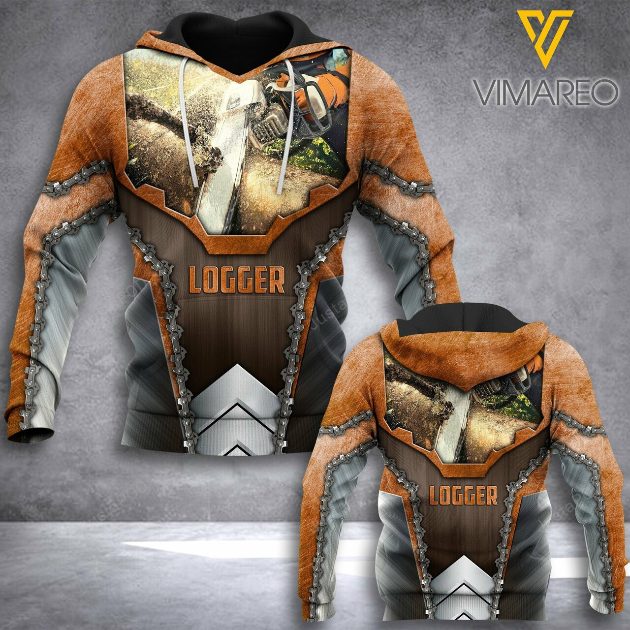 Logger 3d All Over Print Hoodie