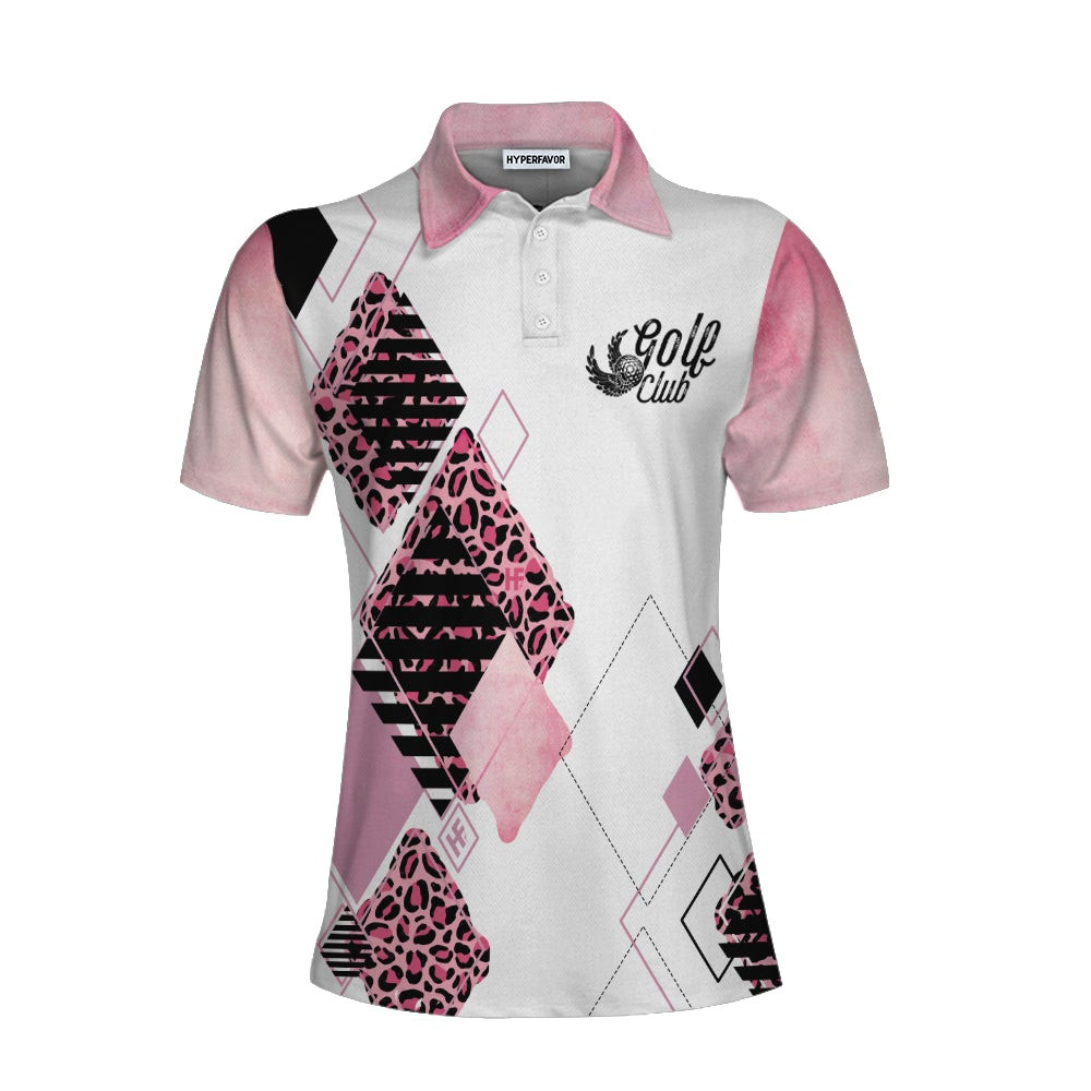 Looks Like A Beauty Drives Like A Beast Golf Short Sleeve Women Polo Shirt Leopard Pattern Golf Shirt For Ladies