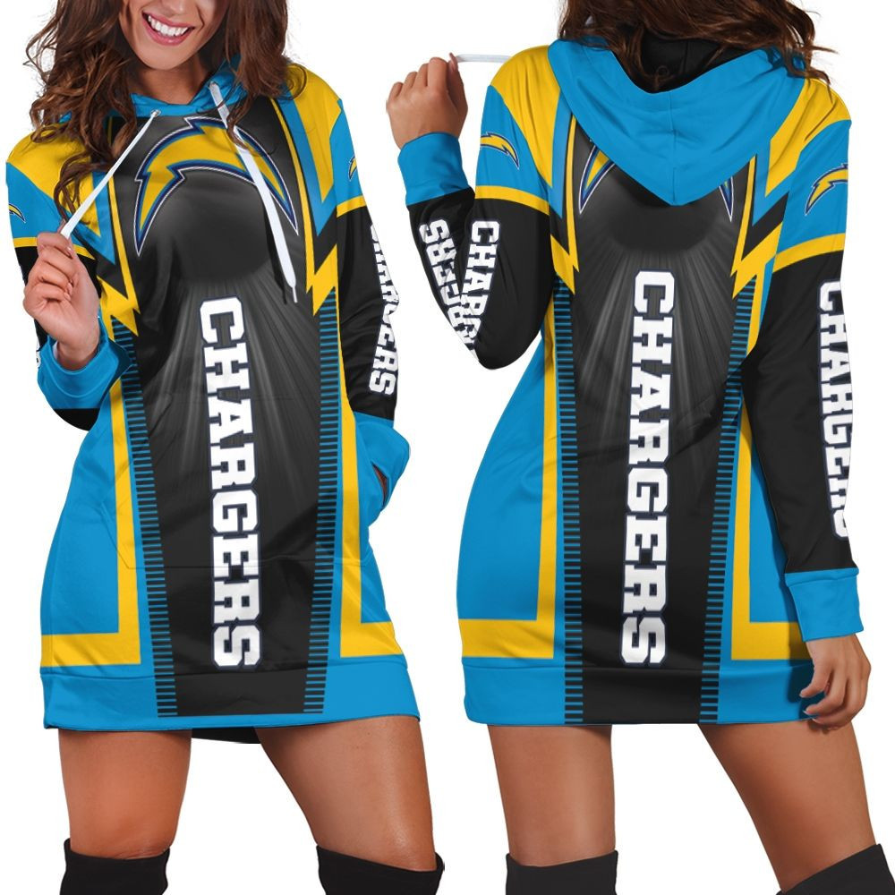 Los Angeles Chargers For Fans Hoodie Dress Sweater Dress Sweatshirt Dress