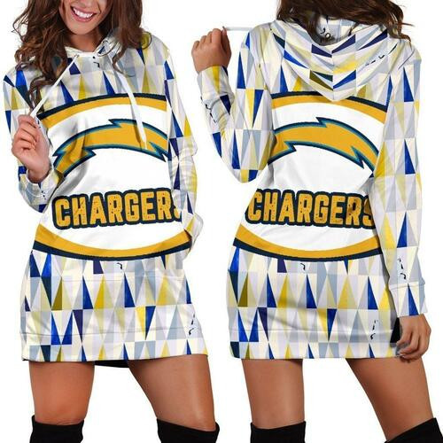 Los Angeles Chargers Hoodie Dress Sweater Dress Sweatshirt Dress 3d All Over Print For Women Hoodie