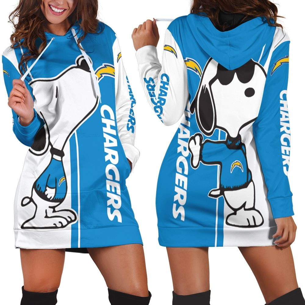 Los Angeles Chargers Snoopy Lover 3d Hoodie Dress Sweater Dress Sweatshirt Dress