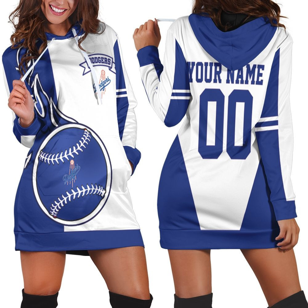 Los Angeles Dodgers 3d Hoodie Dress Sweater Dress Sweatshirt Dress