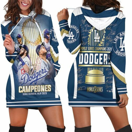 Los Angeles Dodgers Campeones Serie Mundial Mlb 2020 Hoodie Dress Sweater Dress Sweatshirt Dress