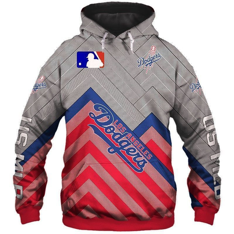 Los Angeles Dodgers Pullover And Zippered Hoodies Custom 3D Graphic Printed 3D Hoodie All Over Print Hoodie For Men For Women