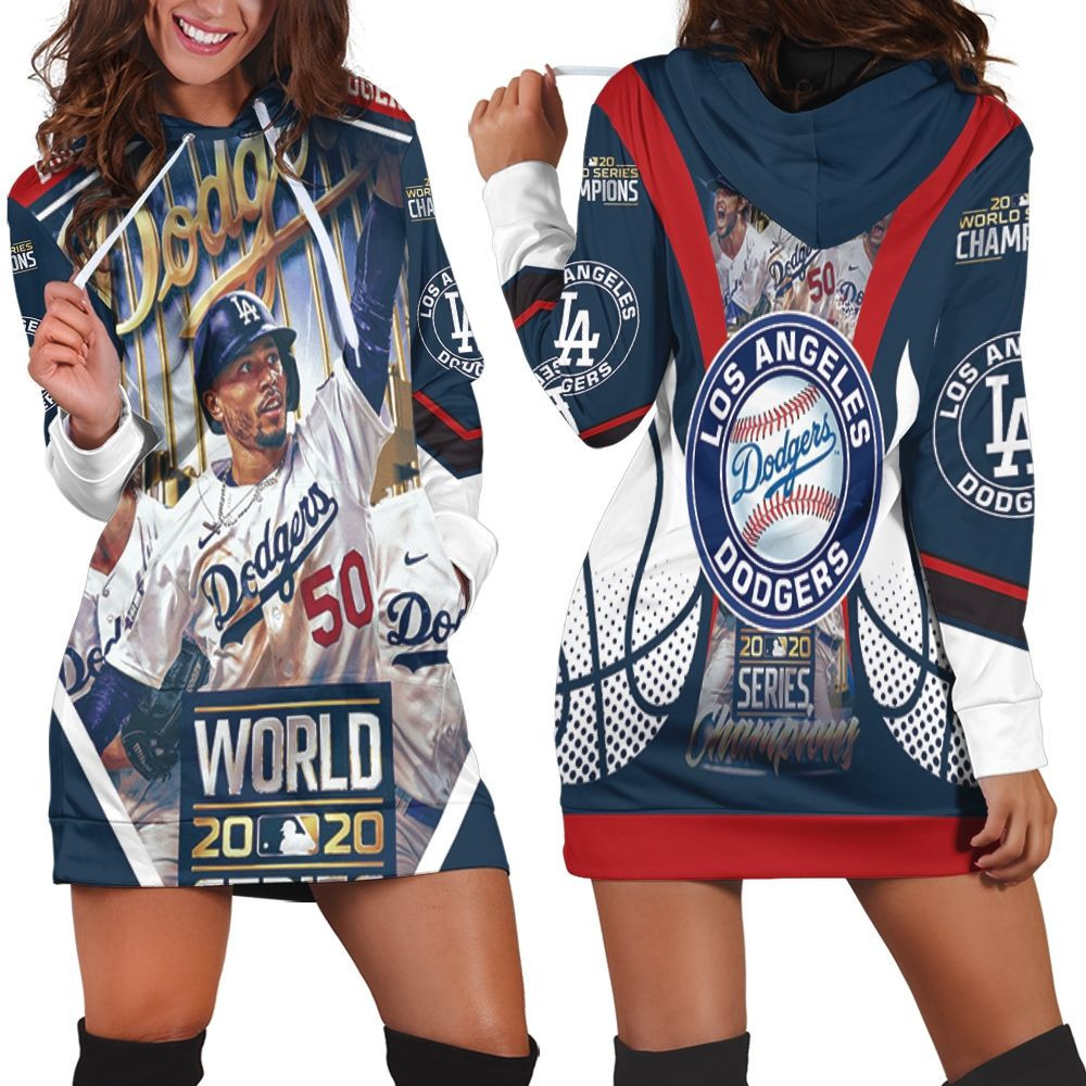 Los Angeles Dodgers World Series 2020 Champions Hoodie Dress Sweater Dress Sweatshirt Dress