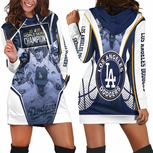 Los Angeles Dodgers World Series Champions Baseball Hoodie Dress Sweater Dress Sweatshirt Dress