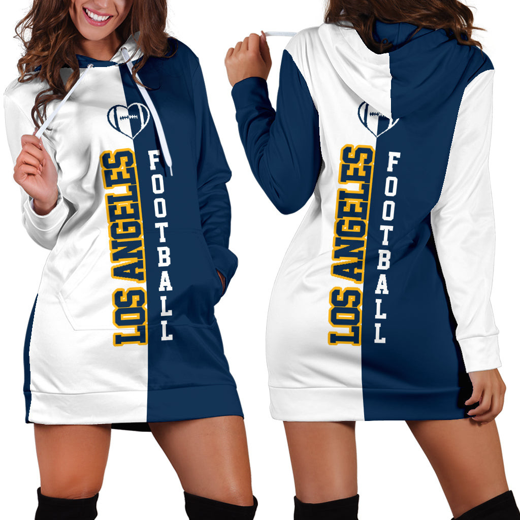 Los Angeles Football Hoodie Dress 3d All Over Print For Women Hoodie