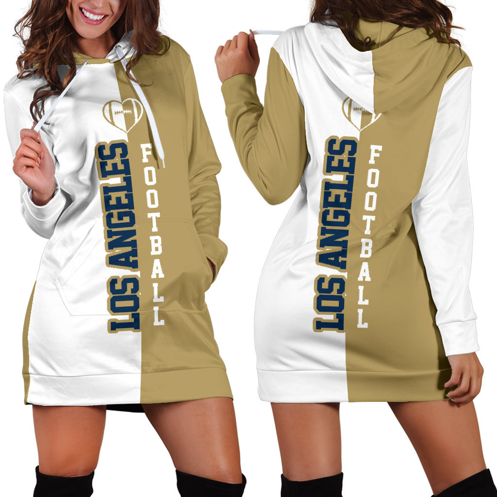 Los Angeles Football Hoodie Dress 3d All Over Print For Women Hoodie