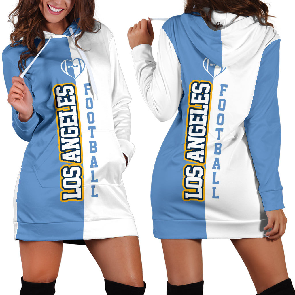 Los Angeles Football Hoodie Dress 3d All Over Print For Women Hoodie