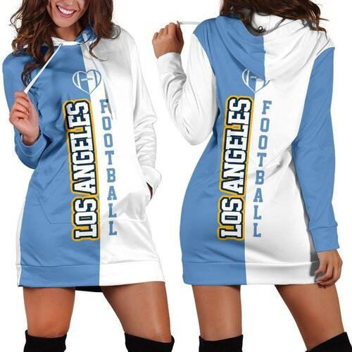 Los Angeles Football Hoodie Dress Sweater Dress Sweatshirt Dress 3d All Over Print For Women Hoodie