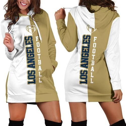 Los Angeles Football Hoodie Dress Sweater Dress Sweatshirt Dress 3d All Over Print For Women Hoodie