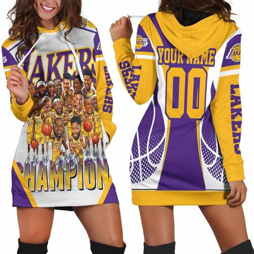 Los Angeles Laker Nba Finals Champions Personalized Hoodie Dress Sweater Dress Sweatshirt Dress