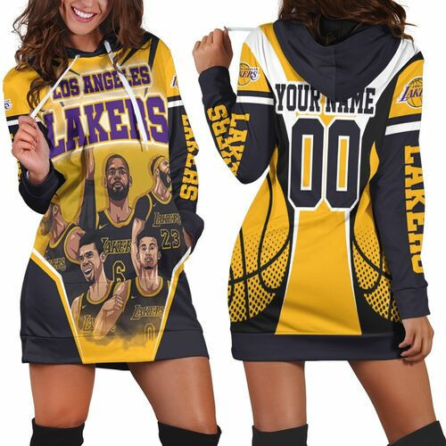 Los Angeles Laker Player Style Western Conference Personalized Hoodie Dress Sweater Dress Sweatshirt Dress